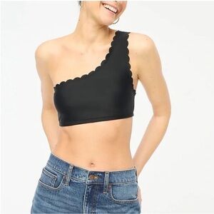 J Crew Top L Halter Black